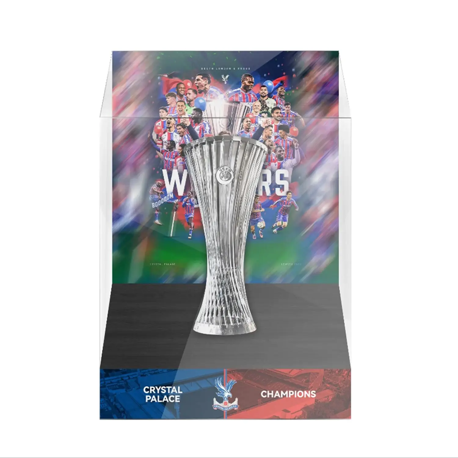 European Football Association League Trophy Display Case, Elegant Award Showcase Cabinet, Perfect for Collectors and Enthusiasts