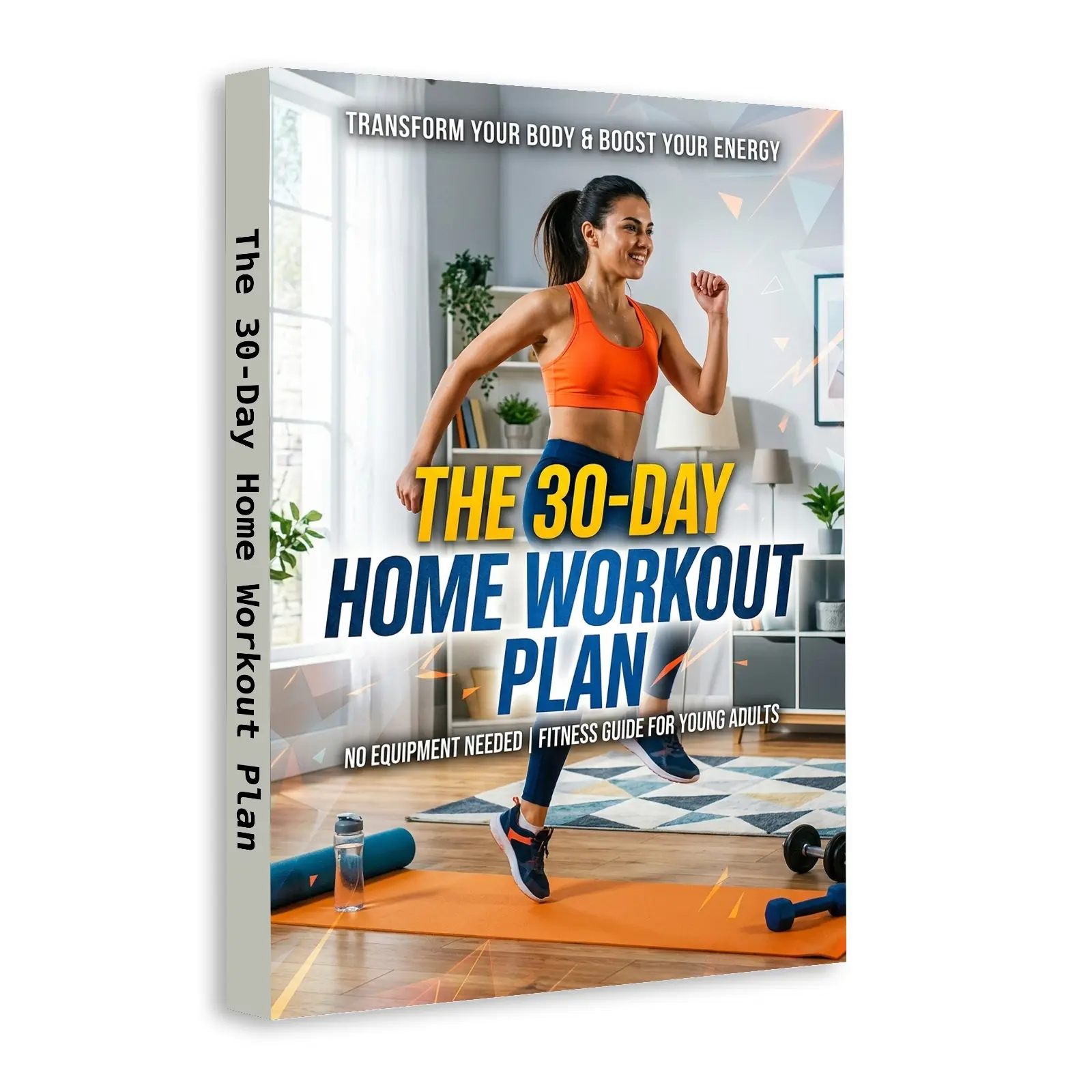 Home Workout Plan Book, 30-Day Fitness Challenge, At-Home Exercise Routines for Weight Loss & Strength