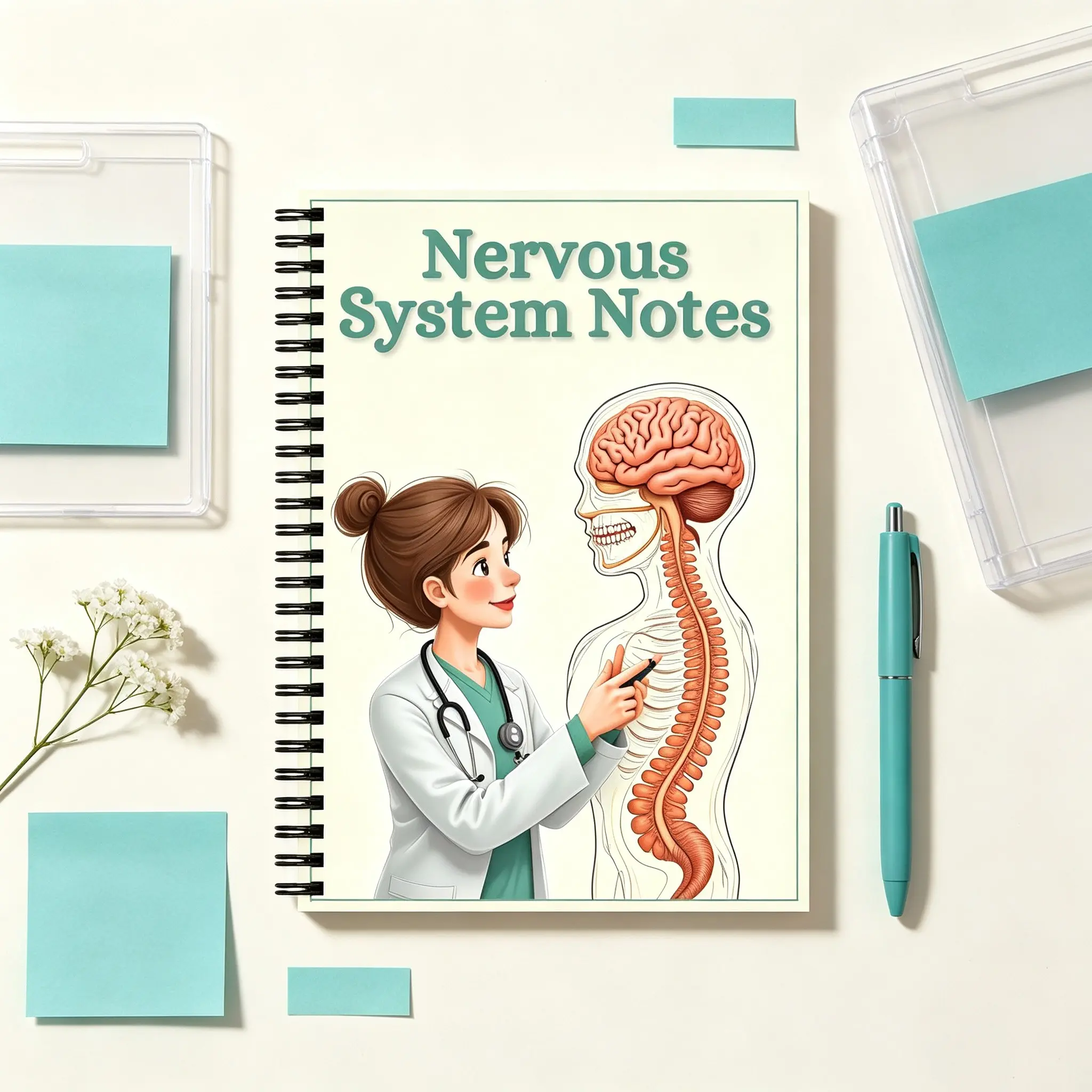 Nervous System Notes – Hyperlinked Neuro Nursing Study Bundle, Digital Notebook for Adults, Essential Learning Tool for Healthcare Professionals
