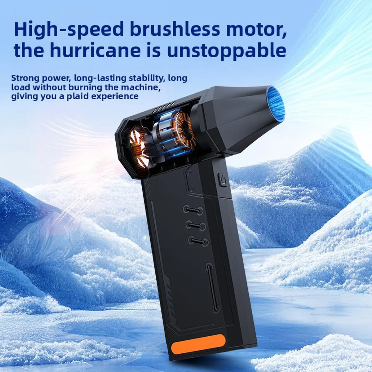 Handheld Portable Turbo Fan Blower Vacuum Cleaner, High-Speed Supercharged Power Tool for Home & Workshop Use