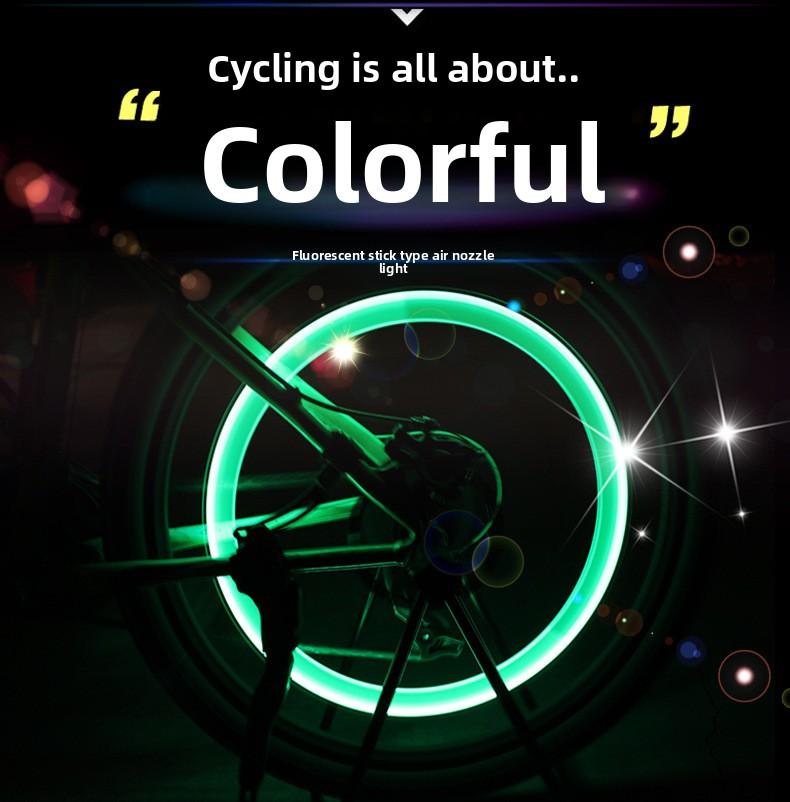 Bicycle Air Nozzle Light Glow Rod Wheel Tire Light Hot Wheels Cycling Equipment Mountain Bike Valve Light