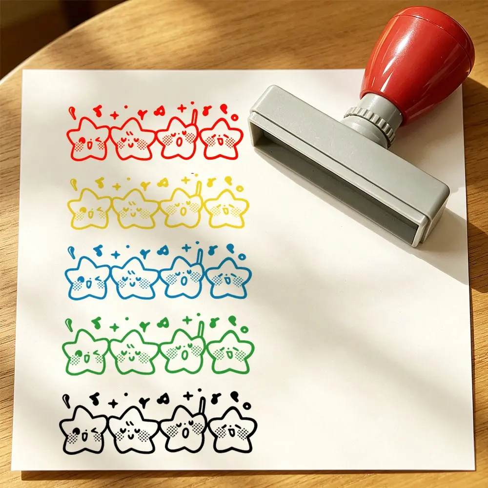Star Polka Dot Bubble Light-Sensitive Stamps, Hand Account Decoration, Multi-Color Options, High Aesthetic Value, Diary Scrapbooking Stamps