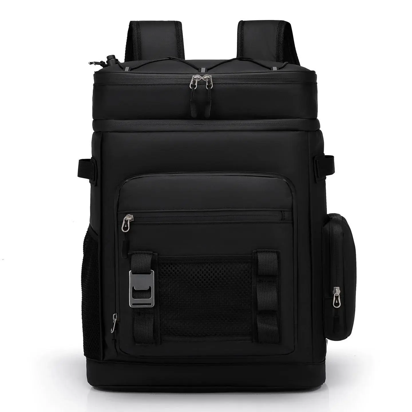 Portable Insulated Cooler Backpack - Waterproof Oxford Cloth, Large-Capacity Outdoor Double-Design Food Delivery Bag for Outdoor & School Use