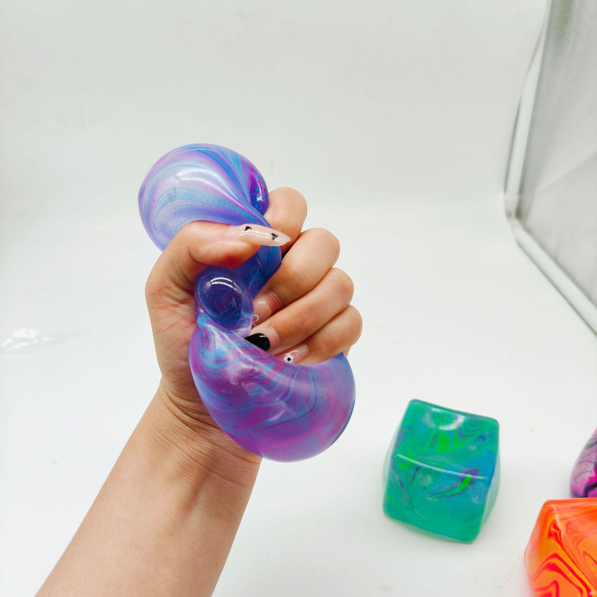 5cm Soft and Glutinous Sensory Stress-relief Toy Cube Filled with Gel Stretchable Ball Soft Ice Cube Ball Slow Rebound