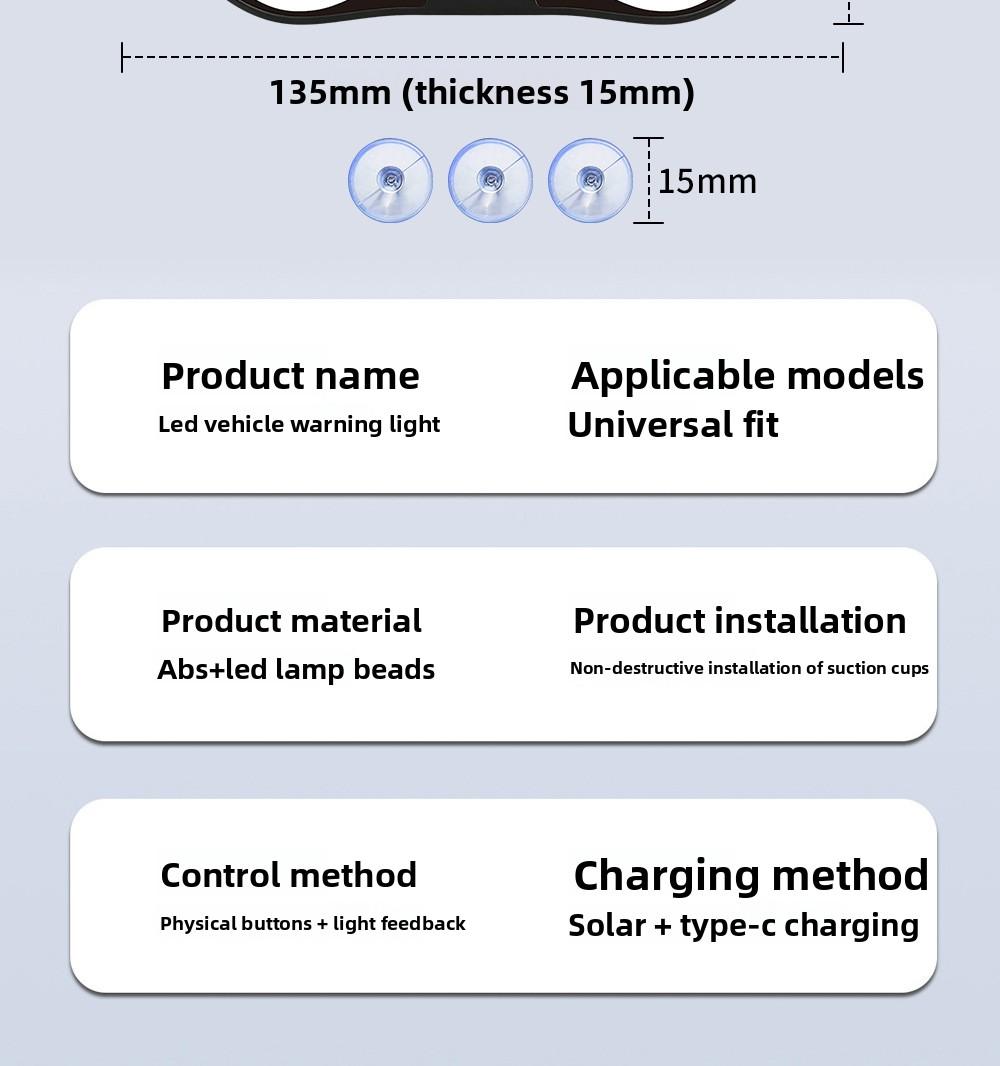 Solar Devil Eye Rear Window Light |   Wireless LED Accent Glow for Night Drive & Car Meets