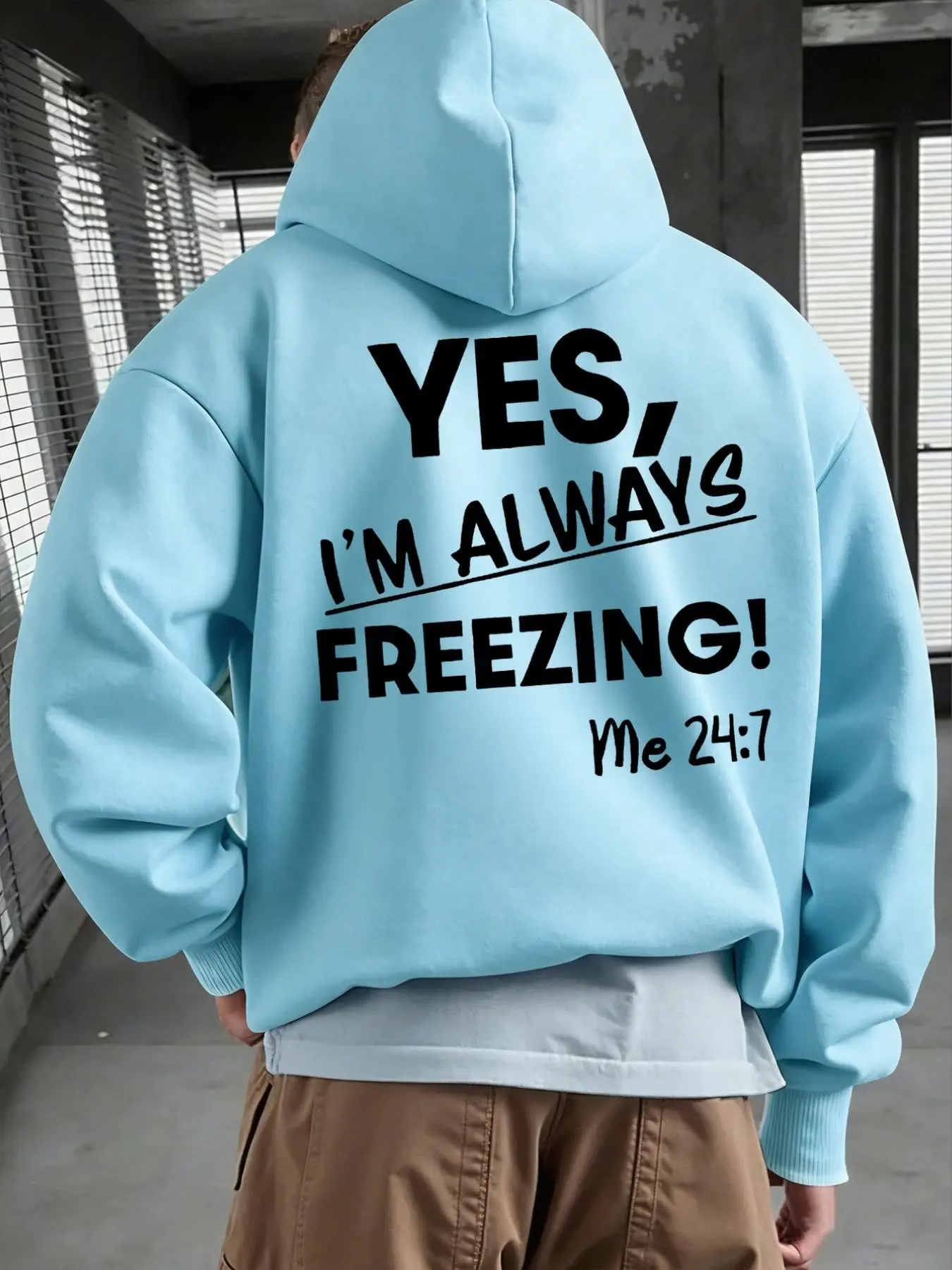 Men's Hooded Sweatshirt with Letter Print, Adjustable Drawstring, Large Kangaroo Pocket, Fall Winter Fashion, Versatile Streetwear