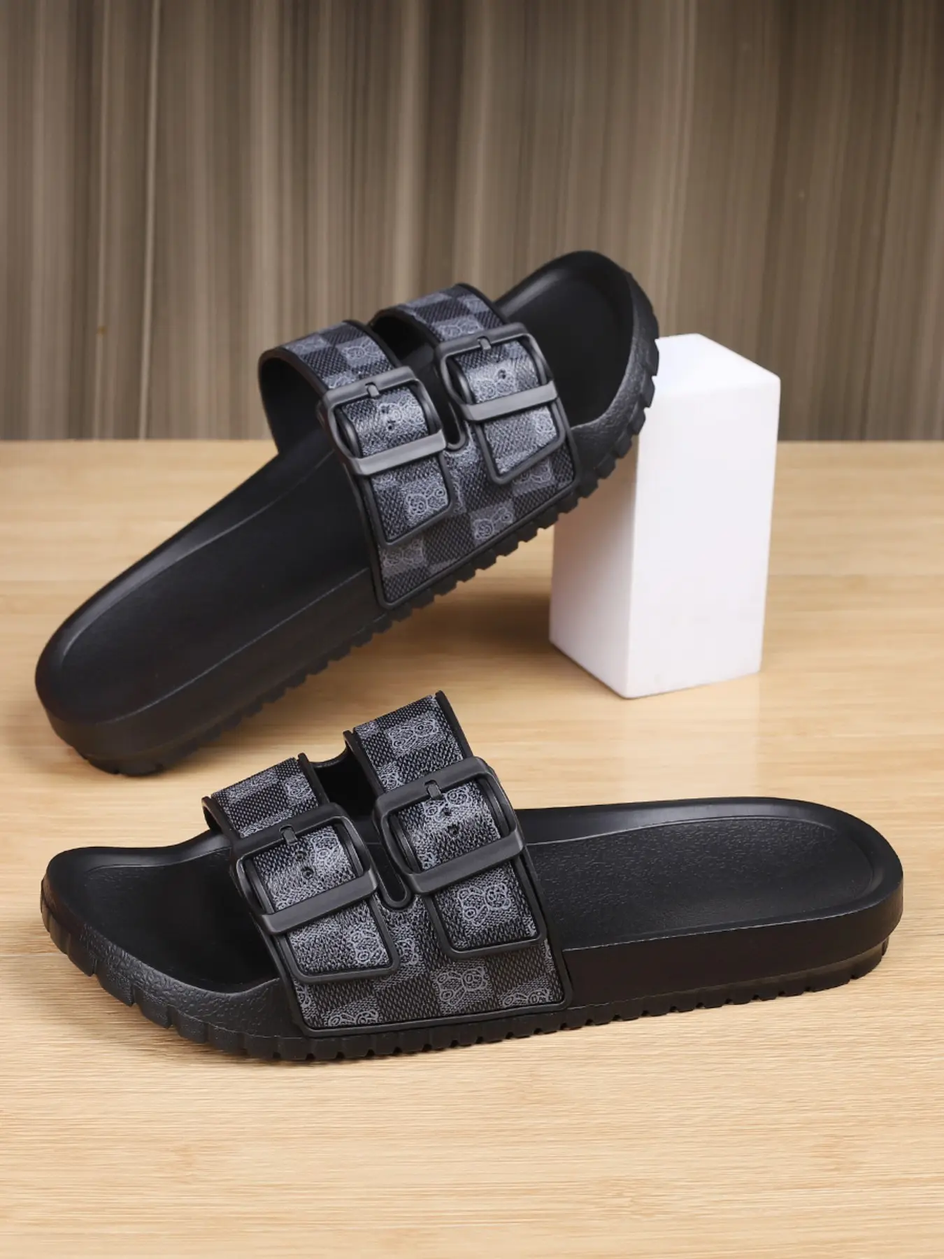 2026 Floral Print Sandals, Adjustable Non-Slip Soft Sole, Open-Toe Slippers, Active, Ideal for Bathroom, Beach, Outdoor Daily Wear