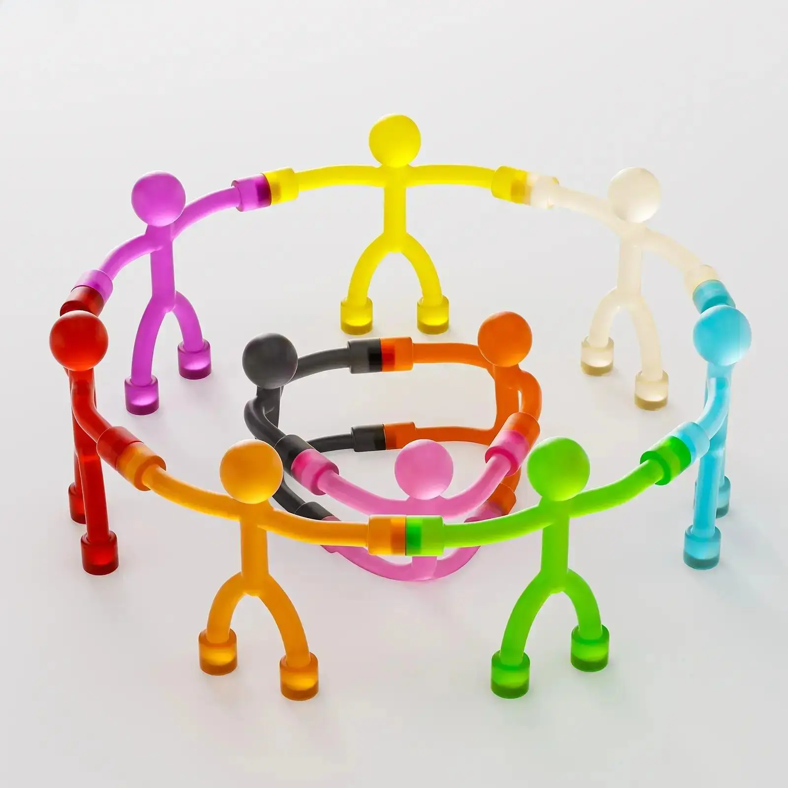 10PCS Bendable People Figure Magnets Set - Flexible Poly Desk/Fridge Decor, Office Stress Relief Toy, Party Gifts by Sohochic, People Figures