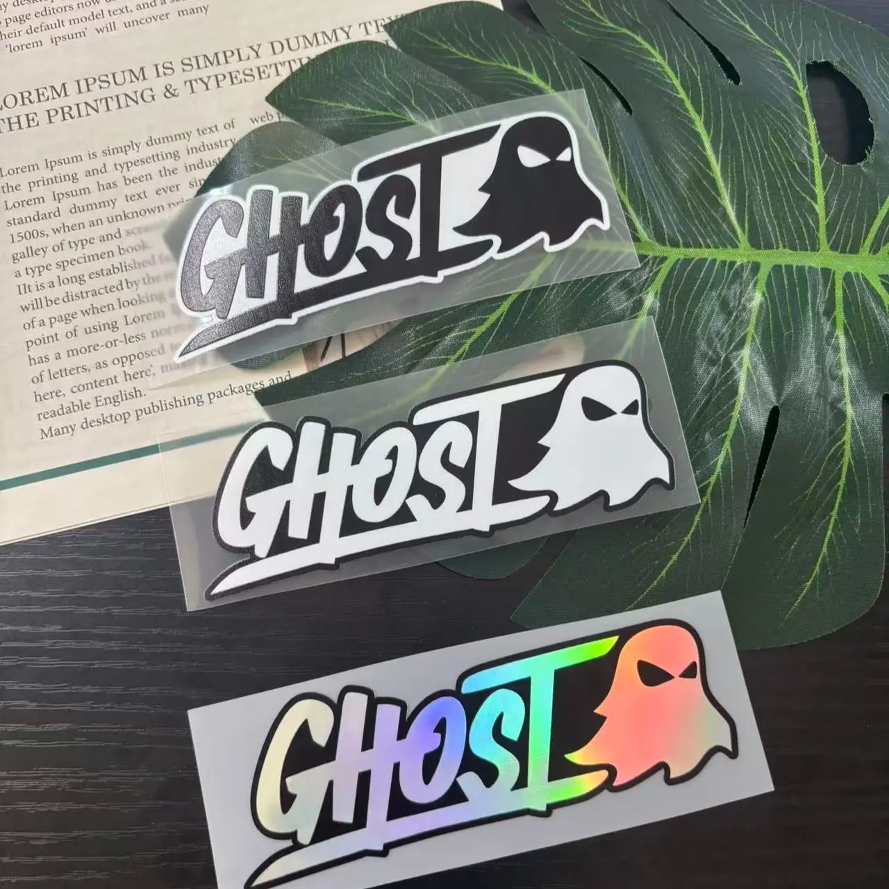 Ghost Motorcycle Sticker, Waterproof Vinyl Decal, DIY Customization for Bike Fairing, Tank, Scooter, Car, Tablet, Perfect Halloween Gift