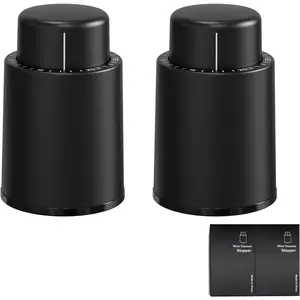 Stoppers Vacuum,    Bottle Stopper  Saver  Preserver with Date Dial,  Christmas and Birthday Gifts - 2 Pack