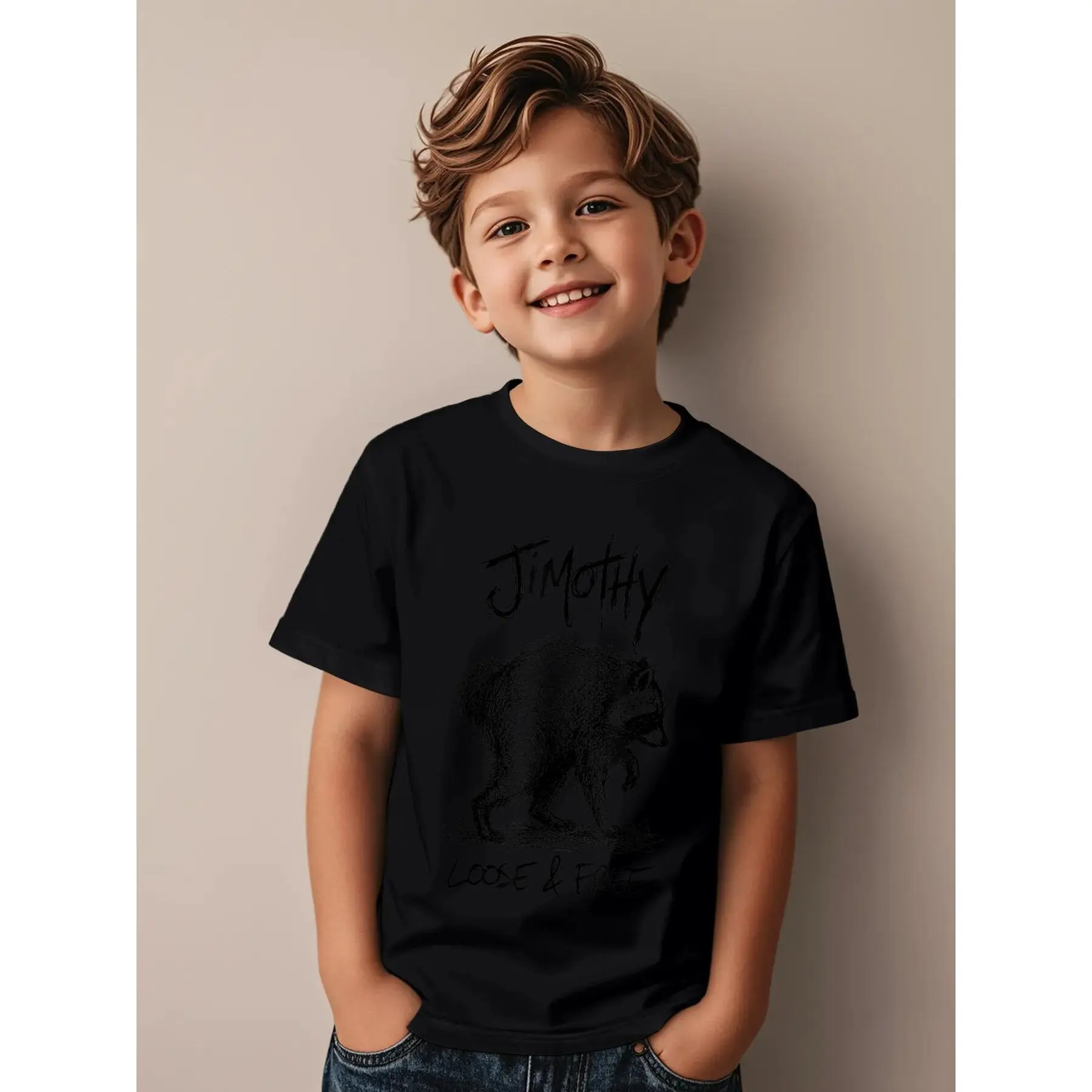 Jimothy Scribble Art Seattle Raccoon Novelty Awesome Graphic Kid T-Shirt Cute Kid T Shirts Street Style Tees Tops for Kid