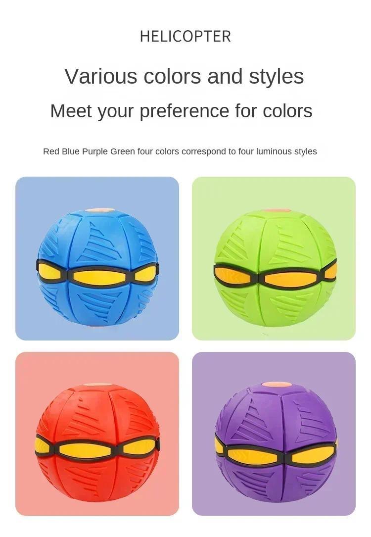 Dog Toys Outdoor Fun Toys Boy Girls Flying Saucer Ball Magic Deformation UFO with NO Led Light Flying Toys Decompression Gift Valentine's Day gift Tiktok Shop