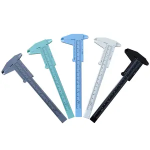 5 PCS 2-in-1 Plastic Vernier Caliper 6 Inch/150mm Dual Inch & Metric Scale Eyebrow Measuring Brow Mapping Ruler Tool