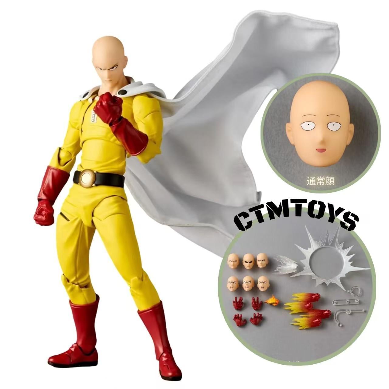 Original Kaiyodo One Punch Man Articulated Action Figure Model Toys Saitama Amazing Yamaguchi Revoltech Saitama Anime Collection