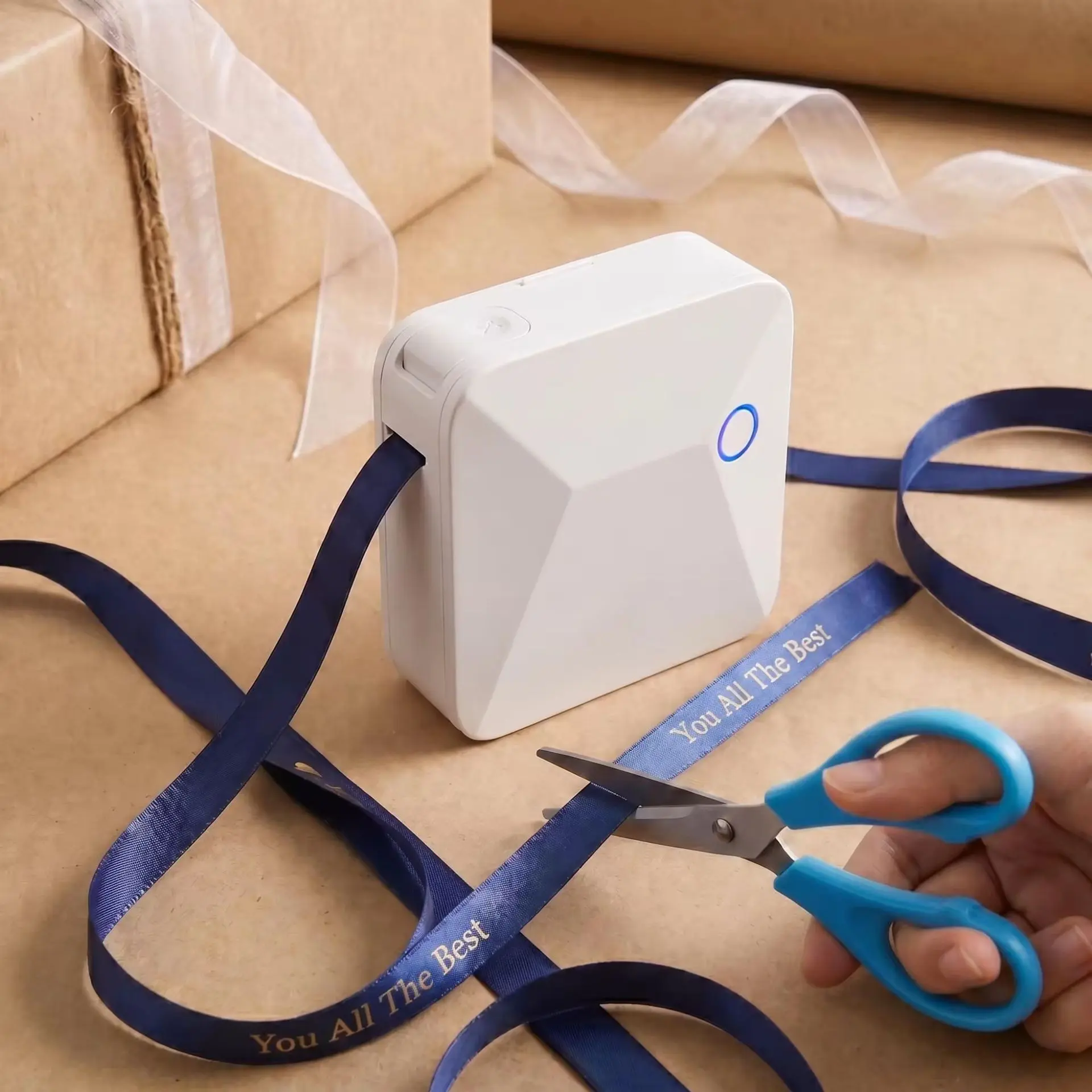 Ribbon Label Printer For Gift Wrapping Satin Ribbon Printing Machine Create Decorative Text Mark For Package Ornament Hand‑Craft