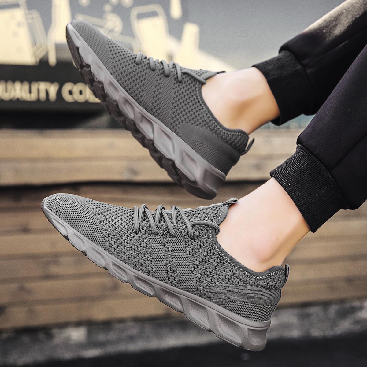 Casual Running Sport Shoes For Men's Outdoor Mesh Light Weight Breathable Athletic Fashion Sneakers Non Slip Walking Gym Shoes SpringStatements