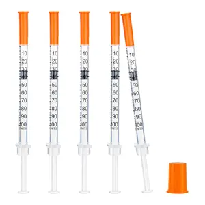 30 Pack 32G-5/16"(8mm) 1cc/ml Jeringa Lab Supplies Disposable Liquid Measurement Tool, Individually Wrapped