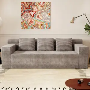 Aobtkel® 71" Corduroy Deep Seat Couch - No Assembly Single Sofa for Living Room, Bedroom