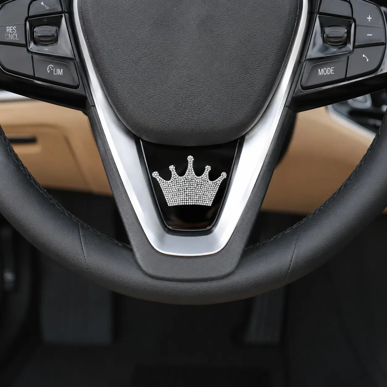 3D Crown Rhinestone Sticker, Car Decals, Waterproof Scratch-Resistant DIY Decor, Car Body Laptop Phone Case Home Wall Decoration, Luxury Bling Accessory