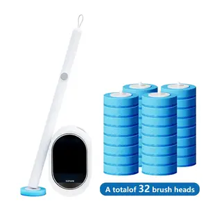 Toilet Cleaning Kit with Self-Cleaning Disposable Pads, No Pre-Rinsing Needed, Hygienic and Odor-Free, Simplifies Bathroom Cleanup