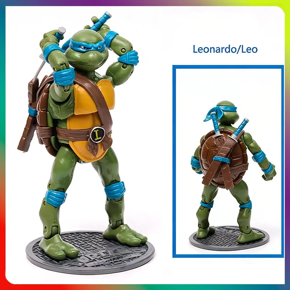 4pcs-Set Pack PVC Plastic Turtles Action Figures, 2012 Film Collection (Michelangelo, Donatello, Raphael, Leonardo), 17cm Model Toys for Kids