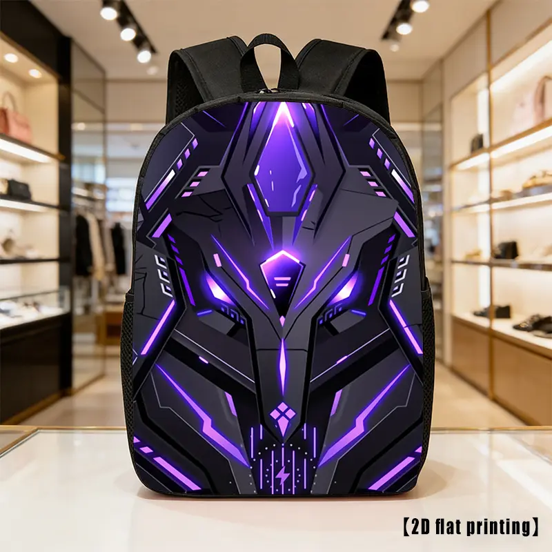 Mecha, Lightweight, Large-capacity Unisex Backpack with Adjustable Shoulder Straps, Side Pockets, Suitable for Casual Wear, Commuting, and Multiple Uses. Ideal for Hiking, Mountaineering, and Adventure, as Well as as a Laptop Bag.