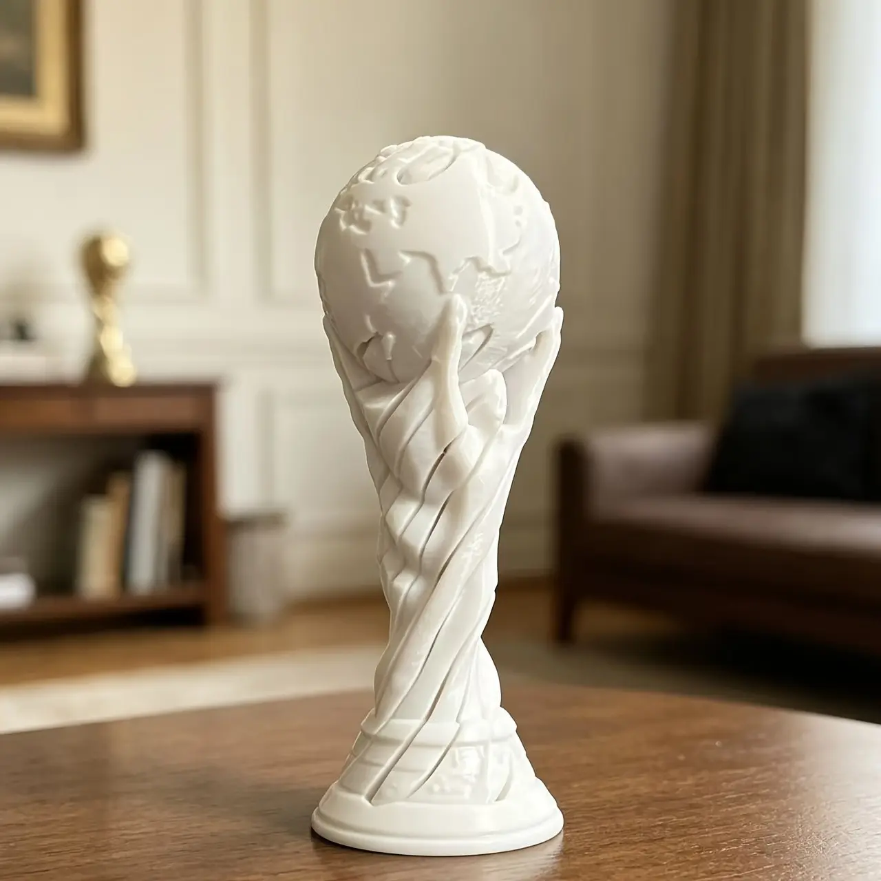 Interactive Earth Hug Stress Relief Sculpture, European Style 3D Printed Model, DIY Paintable Office Desk Decor, Modular Design
