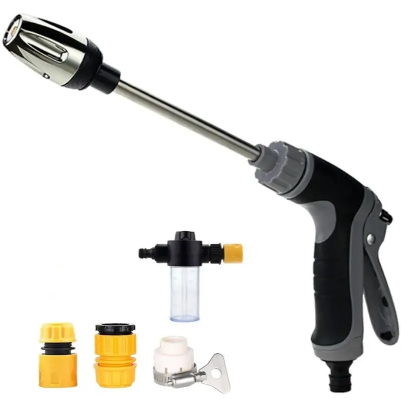 Six-Piece Powerful Jet High-Pressure Water Gun, Garden Shower High-Pressure Sprayer, Garden Hose Original Set (Enhanced Version), Watering Tool, Water Nozzle, Suitable for Garden Watering, Car Washing, And Pet Bathing