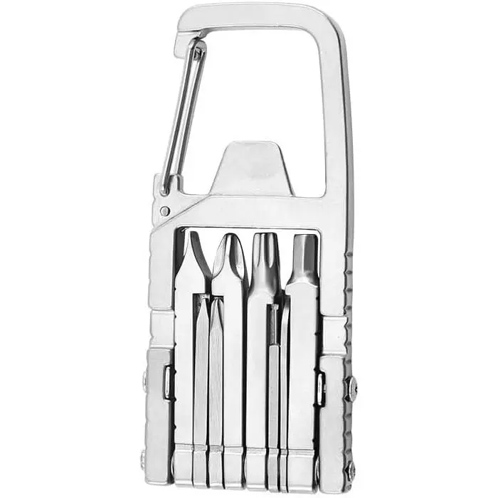 12 in 1 Mini Multi Tool, Keychain, Needle Nose Pliers, Bottle Opener, Keychain Tool Compact Size for Outdoors Camping