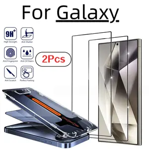 2-Pack Samsung Galaxy Screen Protector, 9h Hardness, Ultrasound Fingerprint Unlock, Bubble-Free Installation, Durable Protection