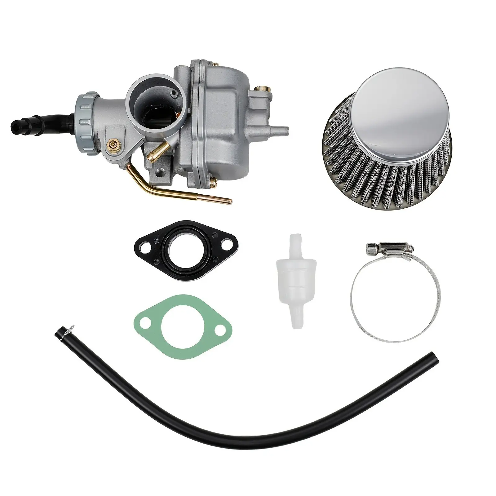 Pz20 Carburetor with Air Fuel Filter Kits Engine Parts for Kazuma, Baja 50cc-125cc, Taotao 110b, Nst Sunl, Honda Crf50f, Xr50r, 4 Stroke Atv Replacement Parts