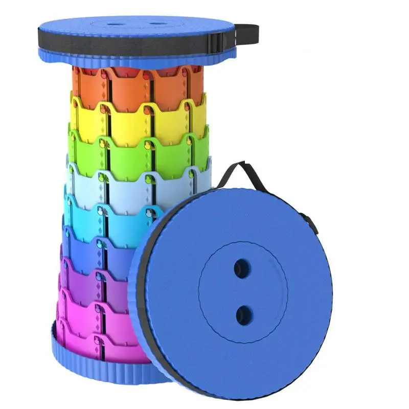 Upgraded Collapsible Stool,Portable Stools,Telescopic Stool,Telescoping Stool, Max Load Capacity 450lbs,Suitable for Outdoor Picnic Camping Gardening Fishing Hiking BBQ Multi Purpose Foldable Practical Seating Solution Compact And Lightweight