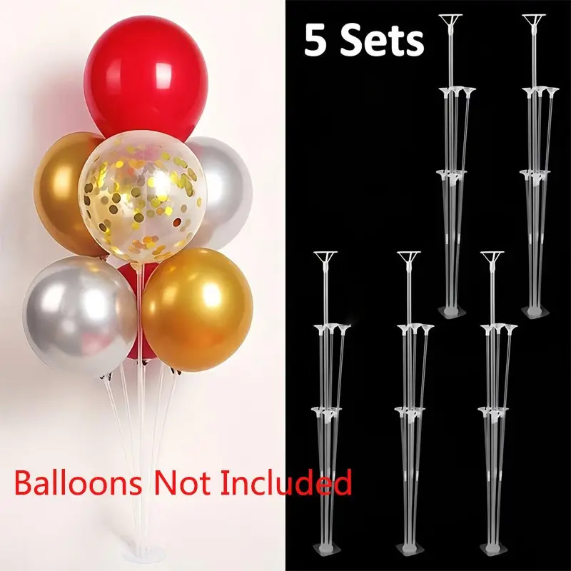 Self-Adhesive Balloon Centerpiece Stand Set, Reusable Desktop Holder for Weddings, Birthdays, Baby Showers, Party Decorations