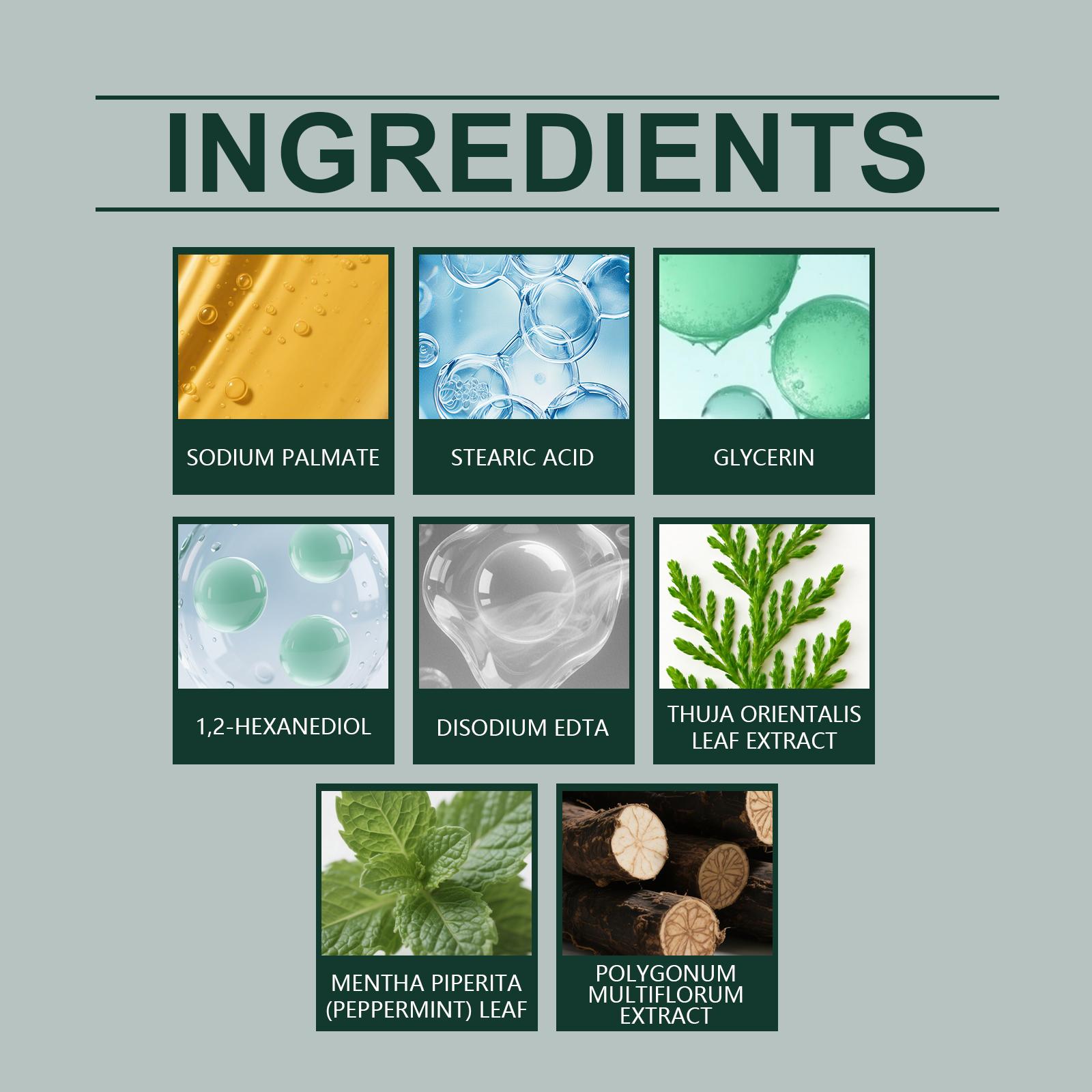 Hoegoa Natural Herbal Shampoo Soap | Scalp Nourishing & Gentle Deep Cleansing | Oil Control Refreshing Cooling | Smooth Shiny Frizz-Free Hair | Non-Greasy Daily Hair Care Bar for All Hair Types