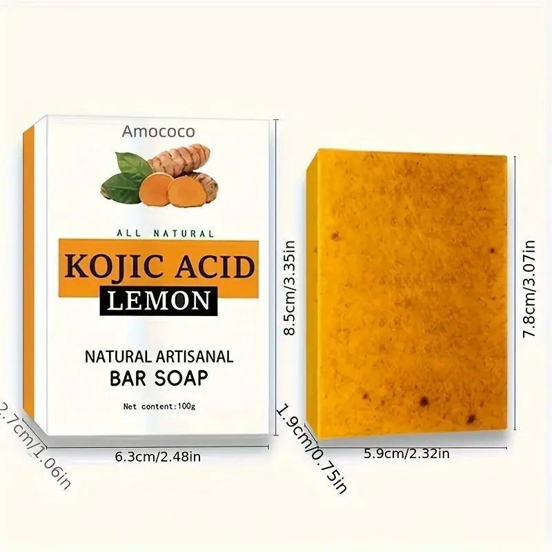 Honey Lemon Turmeric Soap 100G Set with Free Hand Cream for Face & Body Cleansing Daily Moisturizing Natural Blend Skin Repair Hydrating