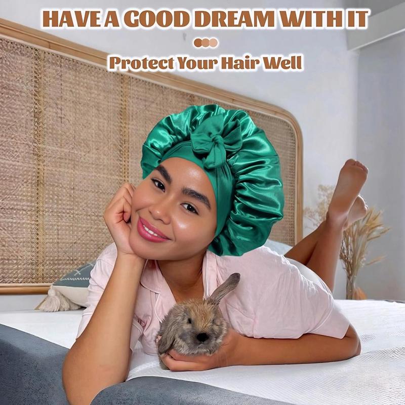 Double Layer Silk Bonnet for Haircare - Soft & Practical Sleeping cap with Elastic Tie Band for Curly & Natural Hair Mother's Day Gift Double Layer Silk Bonnet for Haircare - Soft & Practical Sleeping cap with Elastic Tie Band for Curly & Natural Hair Mother's Day Gift