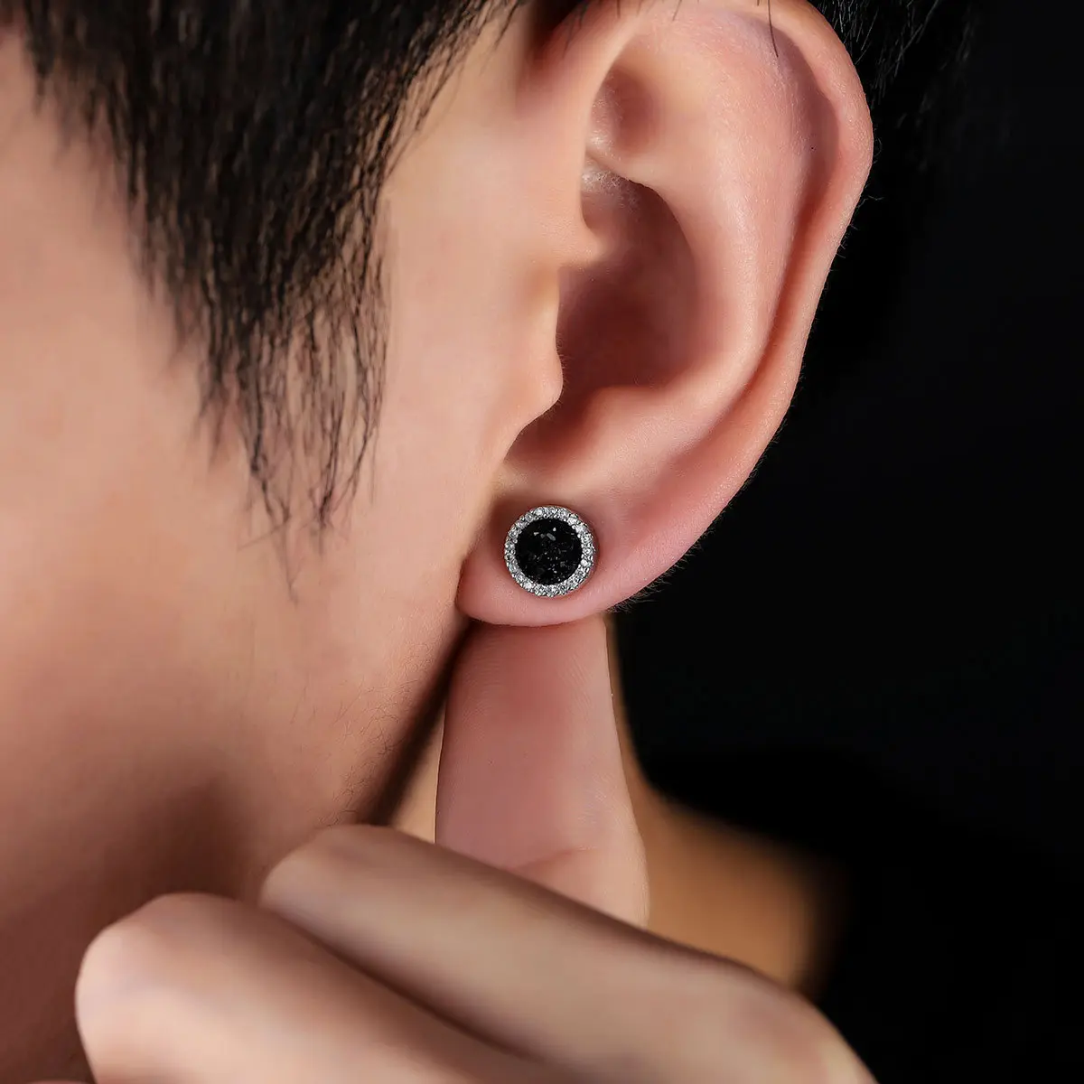 1 Pair Multi-color Magnetic Ear Clip Unisex Fashio  Round Earrings Without Ear Piercings Daily Wear