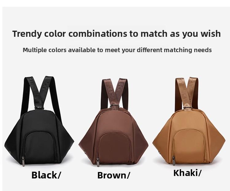 Nylon bucket bag, niche high-end large-capacity commuter tote bag, shoulder bag, multifunctional backpack