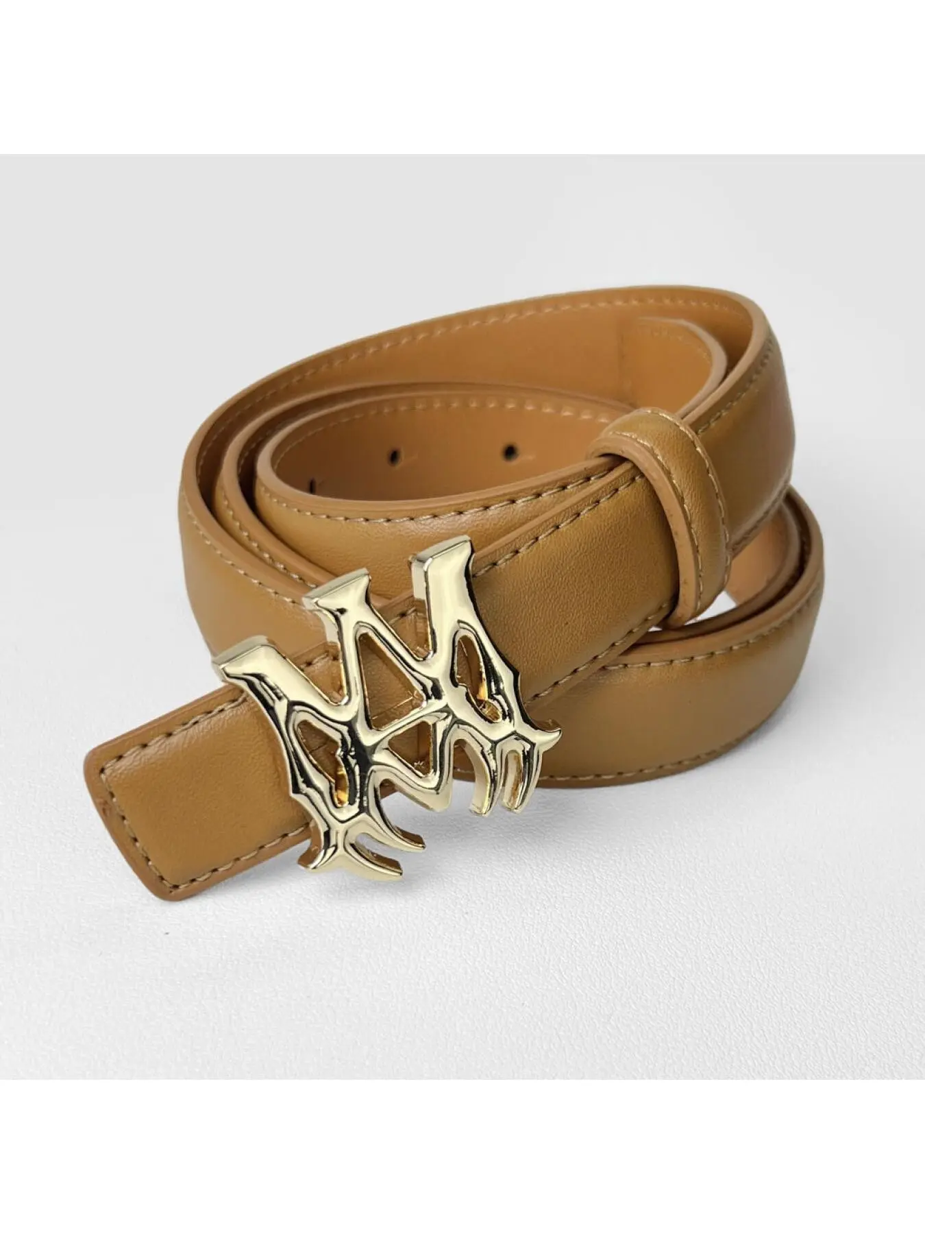 New fashion high-end women's casual jeans belt, retro style letter buckle, multiple colors suitable for dresses, jeans, suit pants and daily wear, ideal holiday birthday gift.