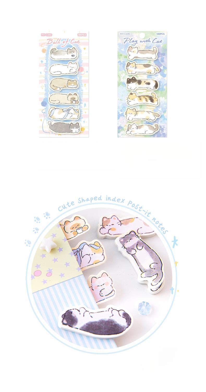 720 sheets/set of cartoon cute style post-it notes Cat theme Note-taking and message use can also be used to decorate notebook cards.