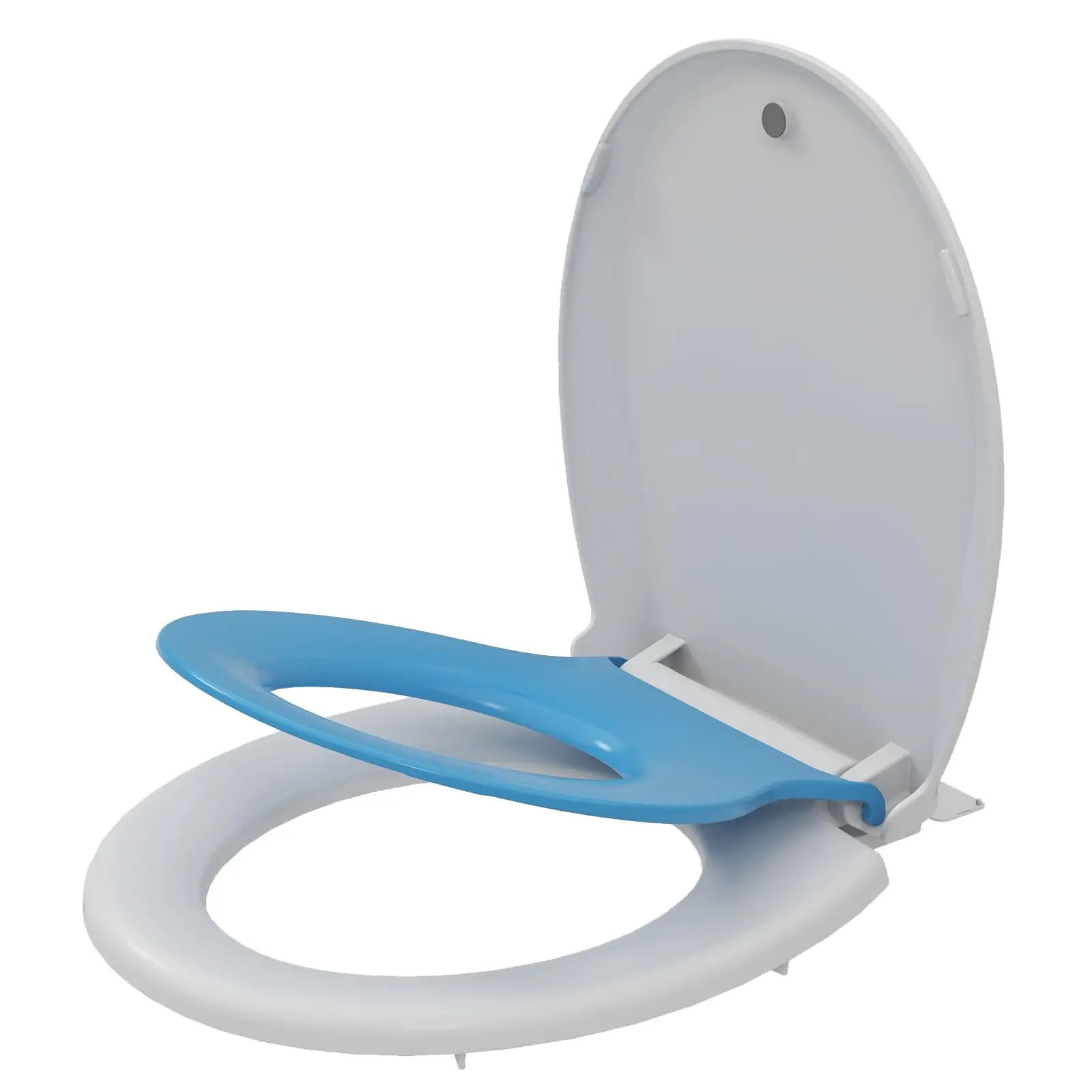 GARVEE Toilet Seats Round, Toddler Potty Training Seat Built-In, Quiet-Close Lid, Safe PP Material, Easy Installation & Release with Hardware