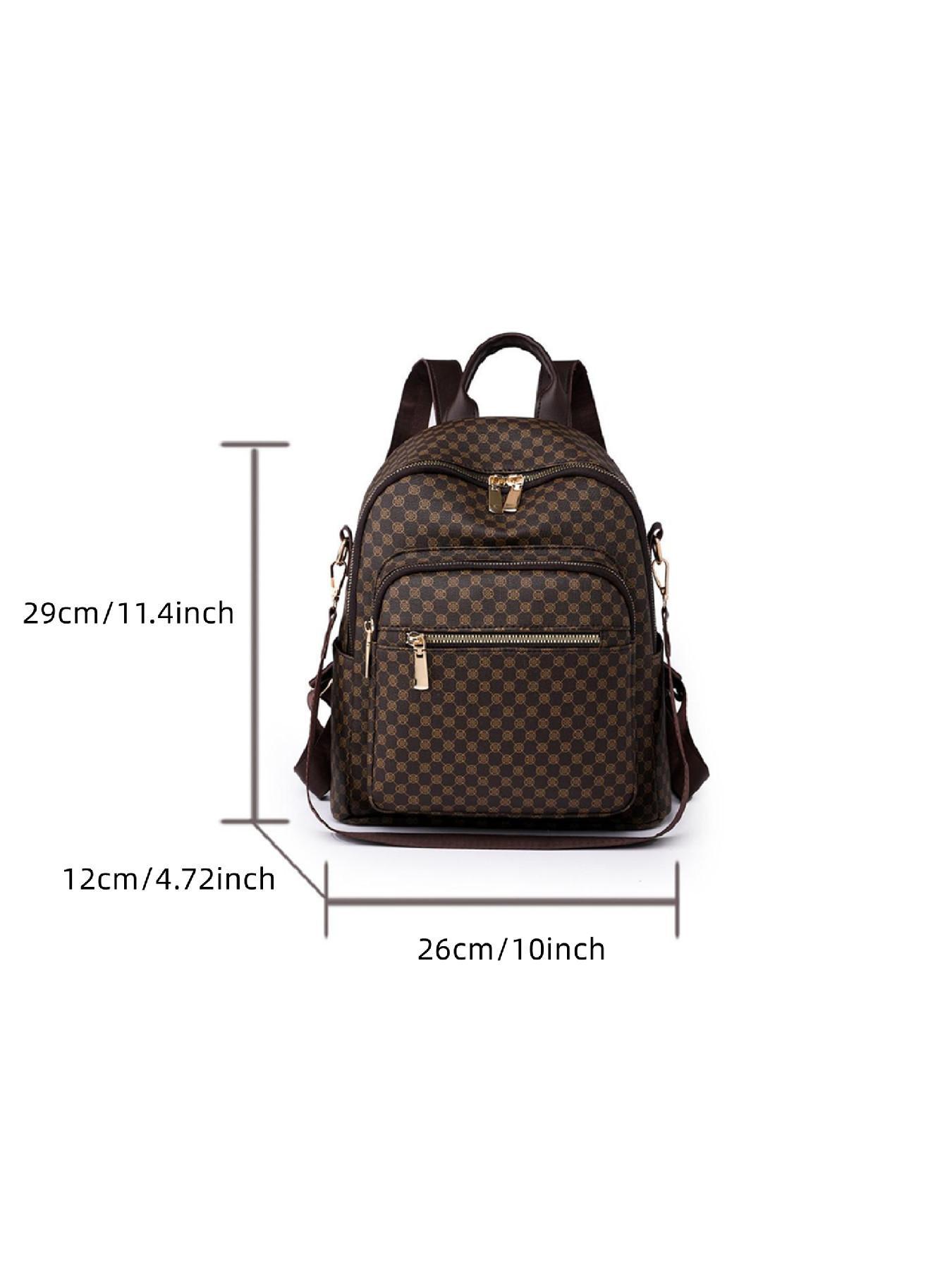 Fashion Simple Durable PU Leather Backpack – Casual Versatile Zipper School Bag, Trendy High-Quality Daily Commuting & Everyday Use Backpack