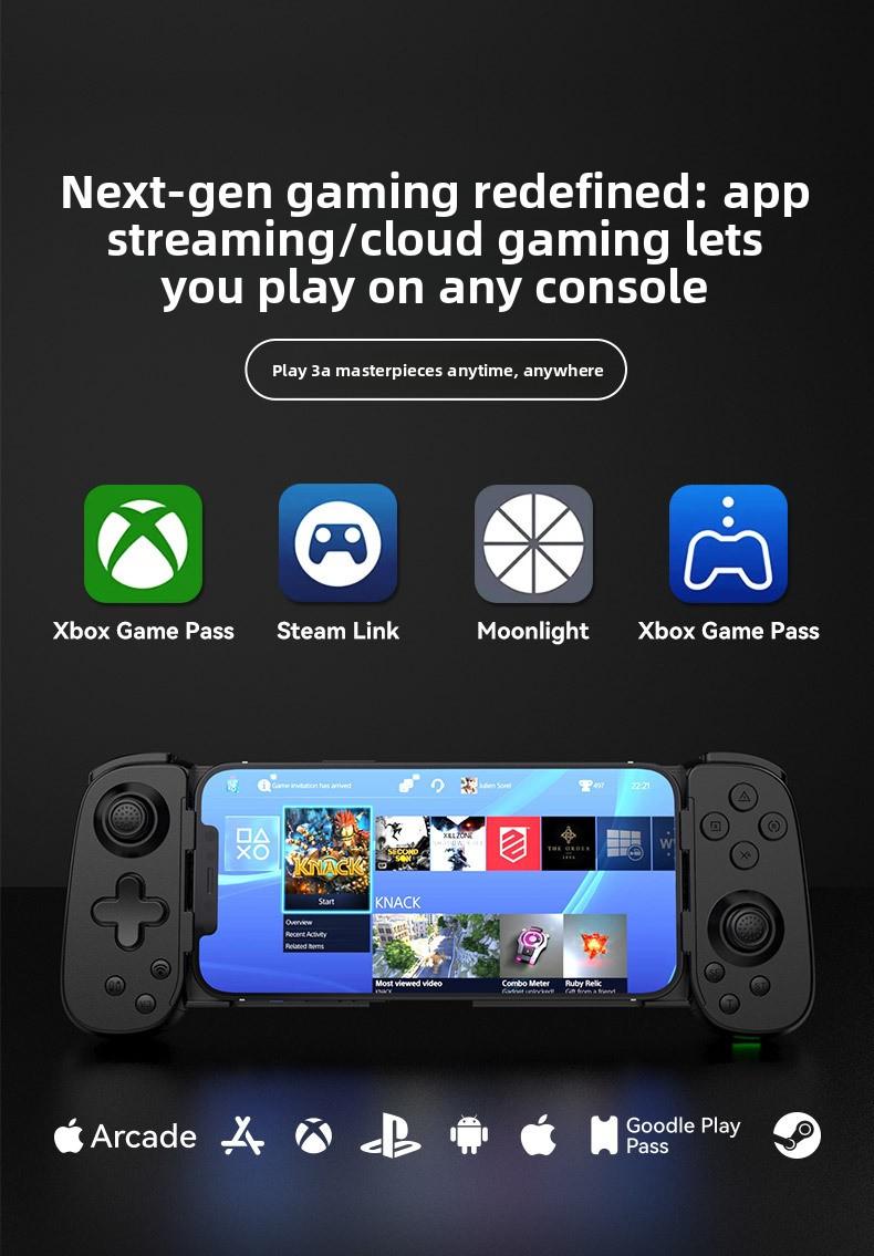 Dual Hall Effect Telescopic Gamepad - D6DP Wireless Controller for Switch Android iOS Windows