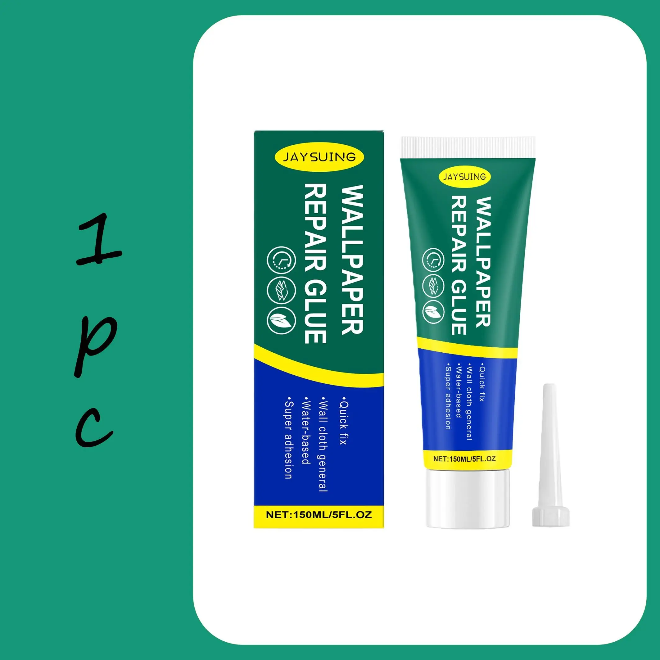 Home Wallpaper Repair Glue, Instant Use Long-Lasting Super Adhesive, Sticky Adhesive, High Bond Adhesive for Pure Paper Non-Woven Fabric, Universal Wallpaper Glue, Super Strong Adhesion