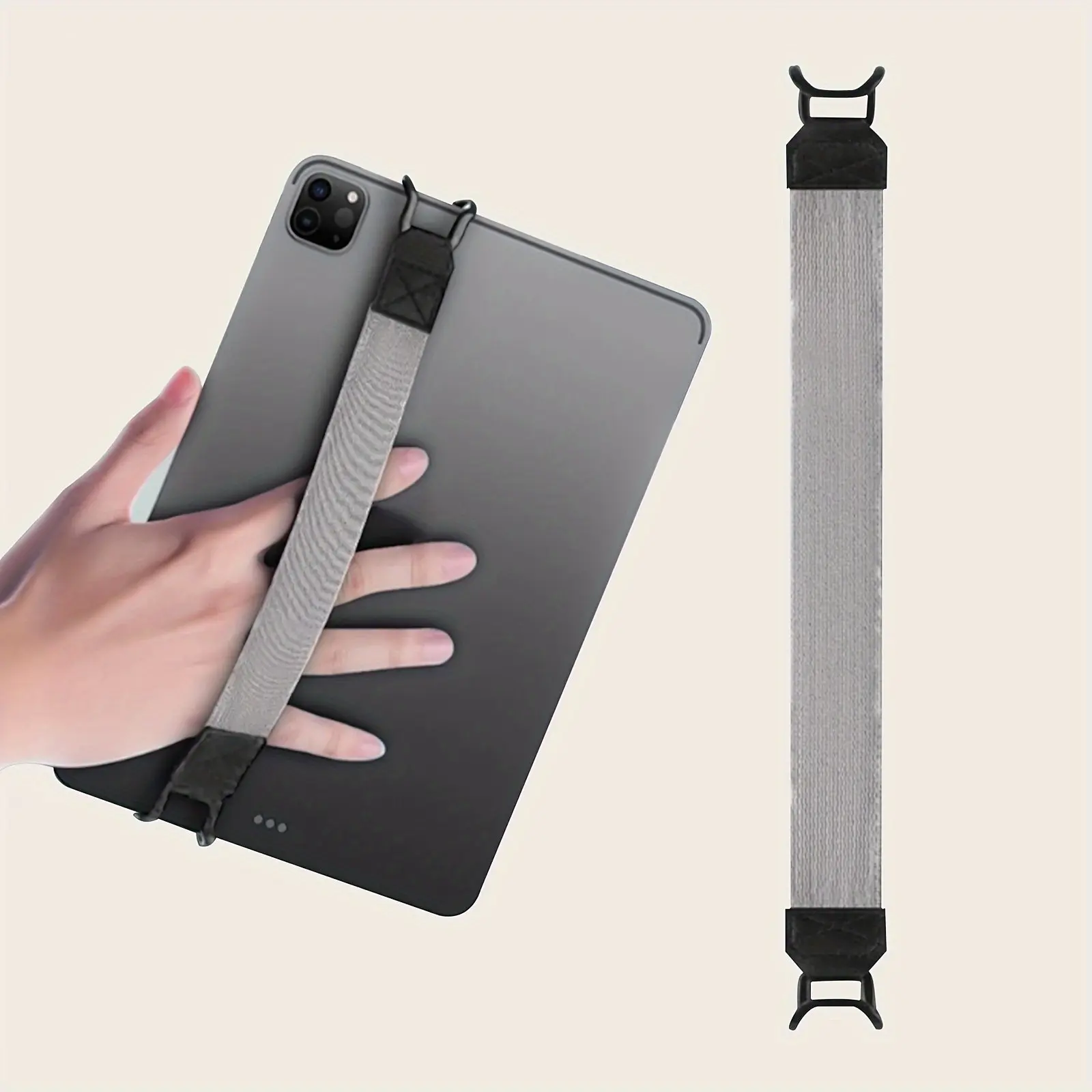 Universal Tablet Stand with Strap, Anti-Slip and Shockproof Design, Comfortable Strap for iPad and Other Tablets, Ideal for Outdoor Use
