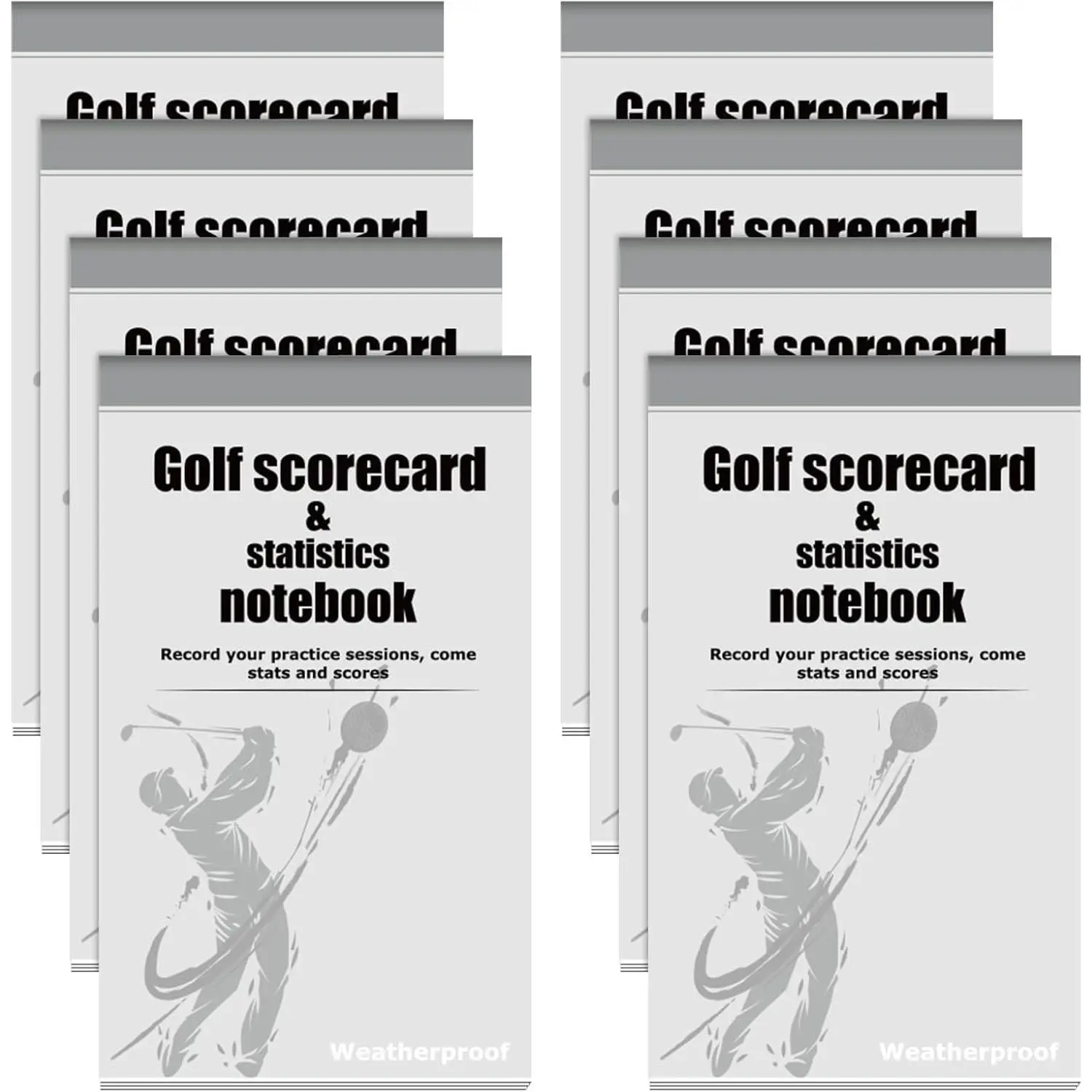 8 Pcs Golf Yardage Book with Golf Scorecard Book Notebook Pocket Size, Journal, Log Book, Score Book, Notepad for Golfers Men Women Golfing Game Scorebook Supplies
