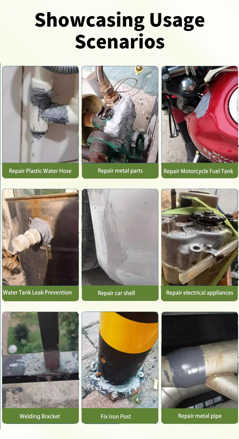 Enhanced casting glue, Metal Repair Glue, Casting Repair Glue, High Temperature Resistant Liquid Metal Welding Filler for Metal Casting Defect, AB Glue new semi