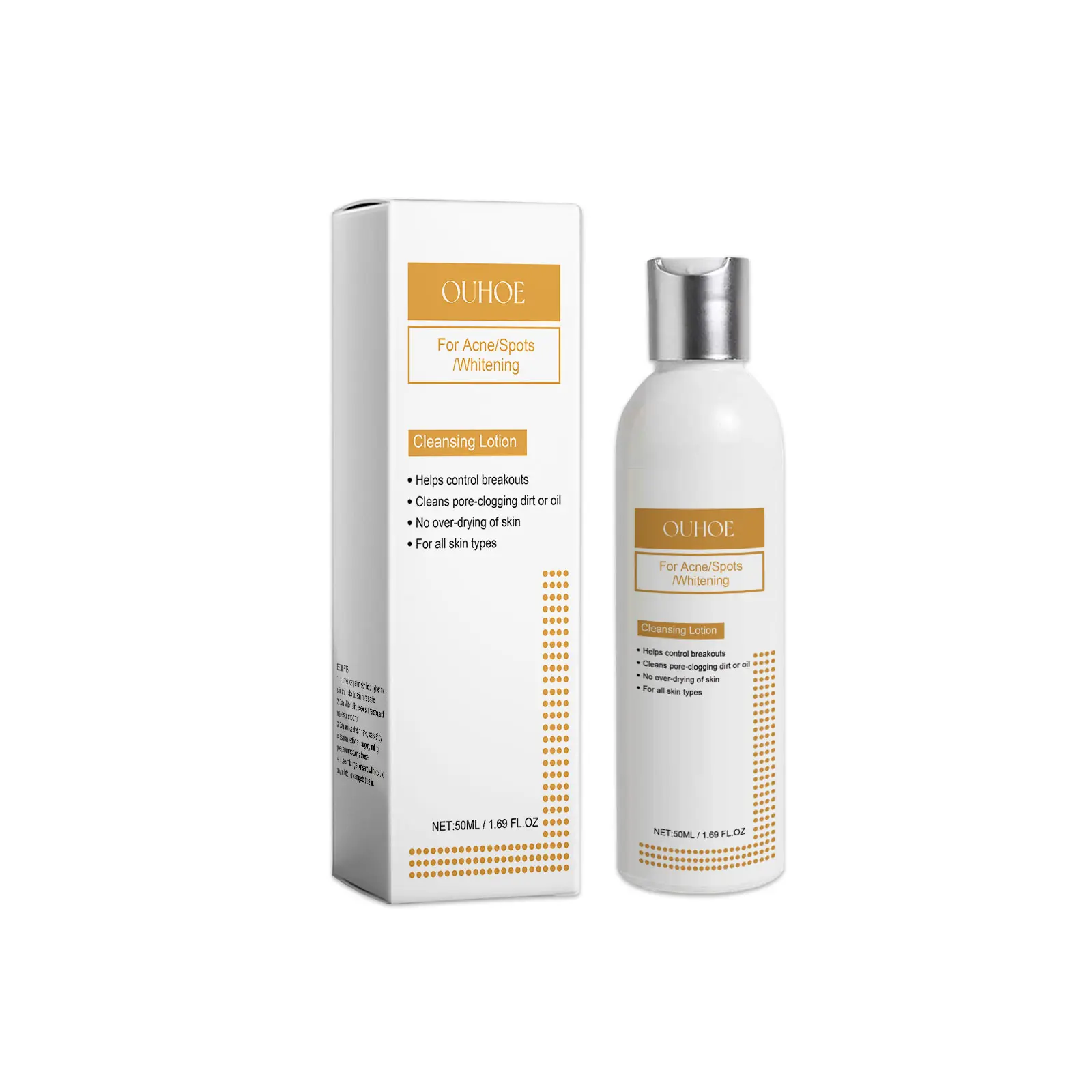 OUHOE 50ml Water-Based Facial Cleanser with Lemon Extract & Tea Tree, Azelaic Acid - Hydrates, Oil Control, Nourishing for Daily Facial Routine, Fresh and Clean Cleansing, Facial Cleansing, All Skins