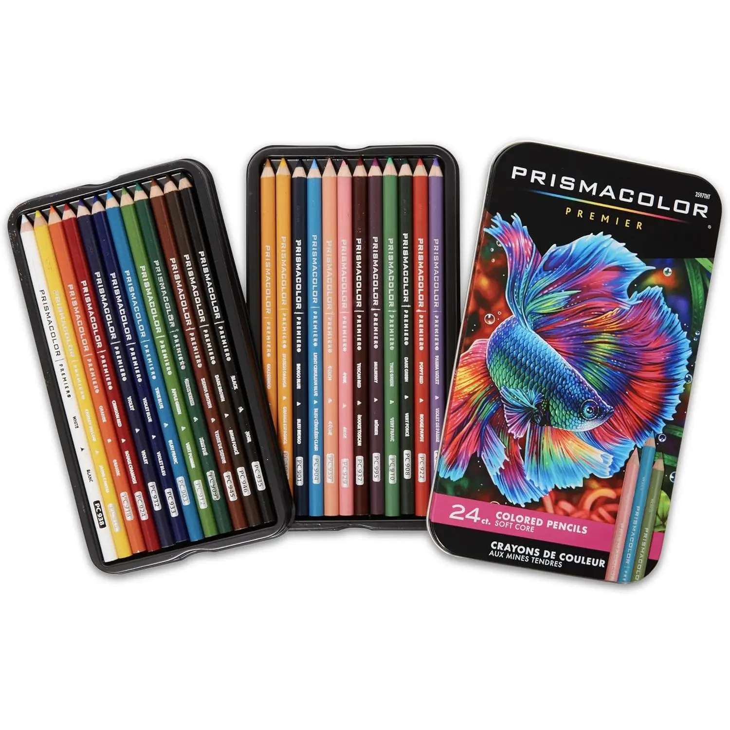 Prismacolor Premier Colored Pencils, Soft Core, Assorted Colors, 24 Count - Durable, Vibrant, Ultra-Smooth, Adult Coloring, Drawing, Sketching, Arts & Crafts