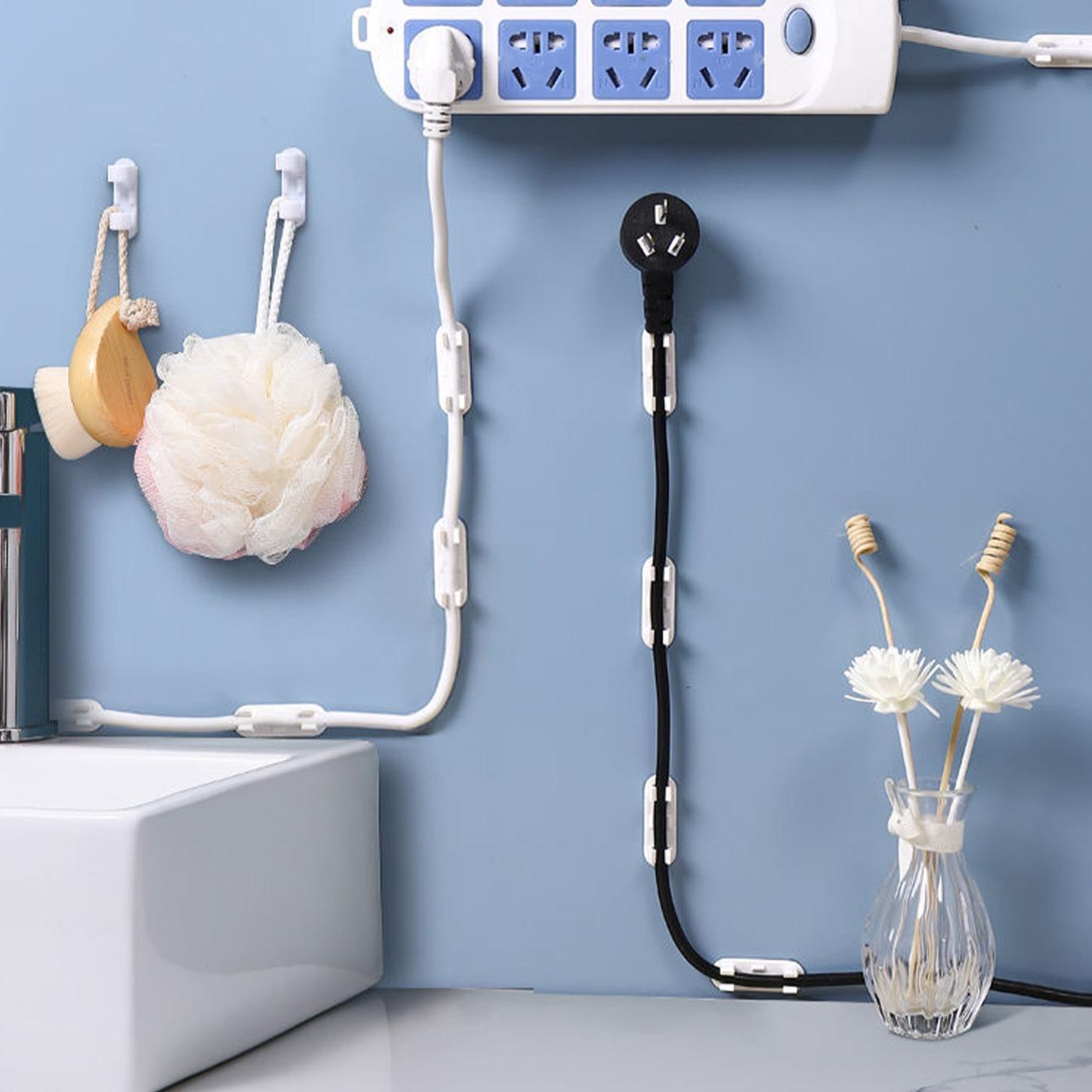Self-adhesive Wire Fixer, 10pcs/20pcs Wire Organizer, Wire Fixer, Cable Organizer, Home Organizer for Living Room Bedroom
